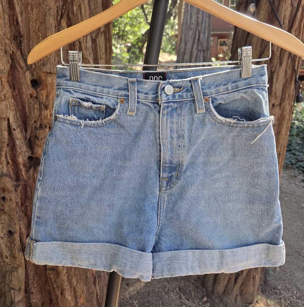 BDG Urban Outfitters Classic Light Blue Denim Mom High Rise Women's Short